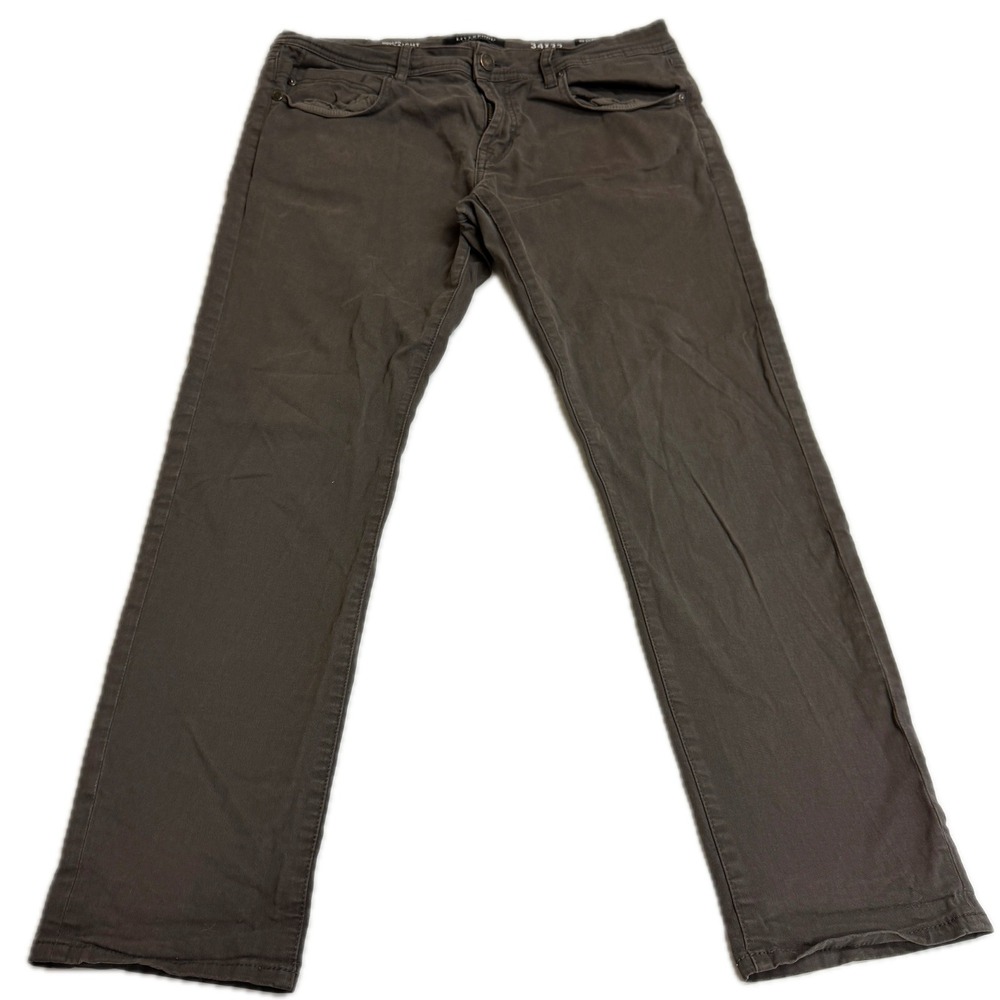 Liverpool Pants Mens 34x31 Brown Gray Modern‎ Straight Casual Stretch Comfort